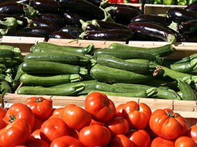 Les légumes frais du marché